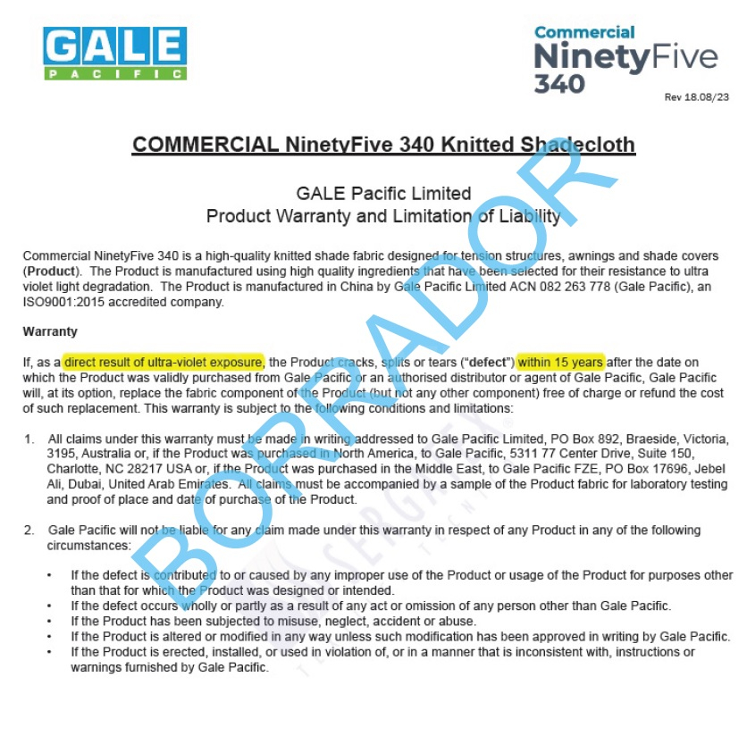 SYN01 WARRANTY 15 DRAFT