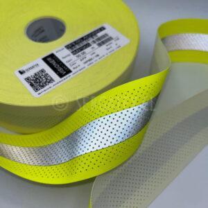 Cinta Reflectiva Amarillo-Gris Antiflama FR Perforada