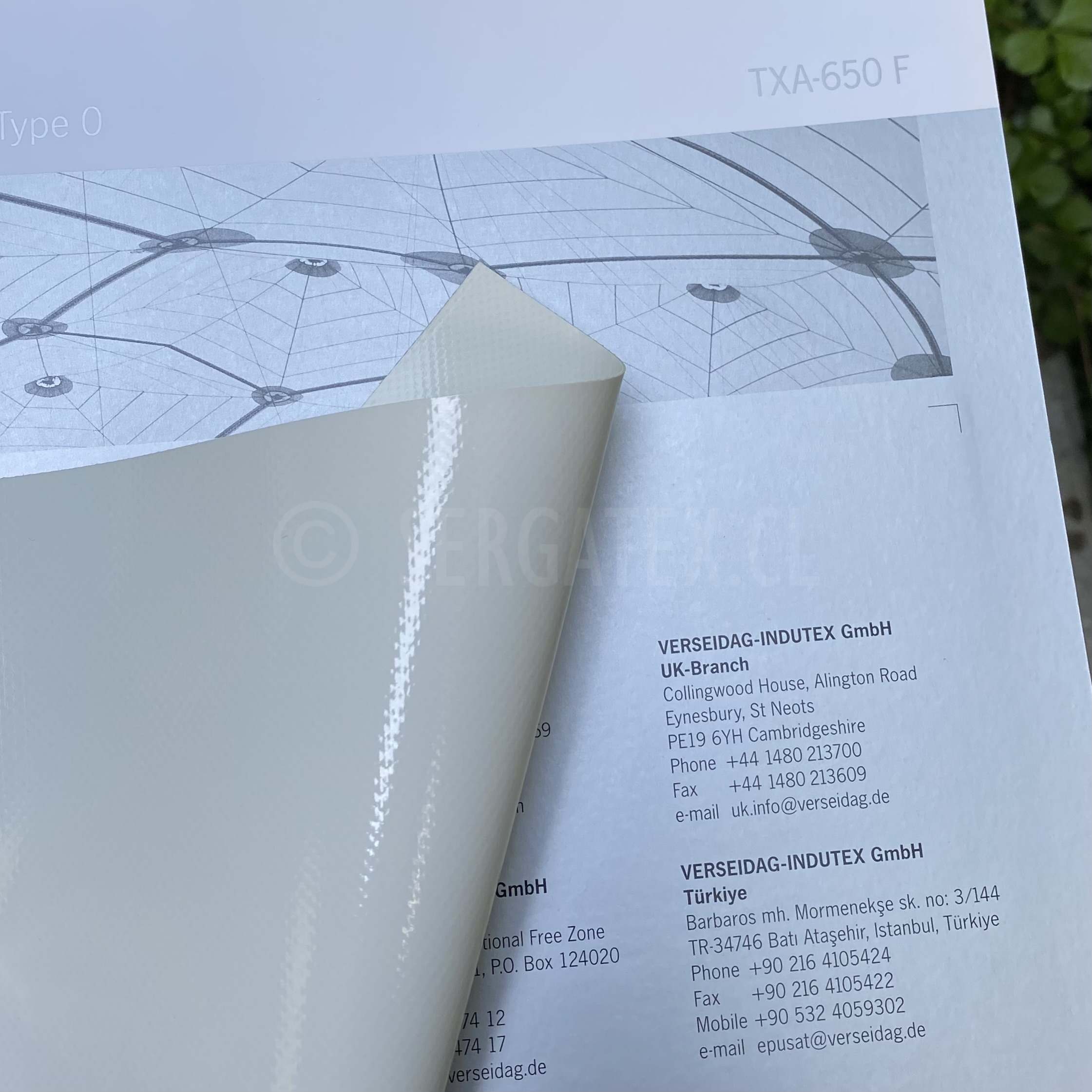 Lona Verseidag® TXA-650F Arquitectura Tipo 0 PVDF - Image 2