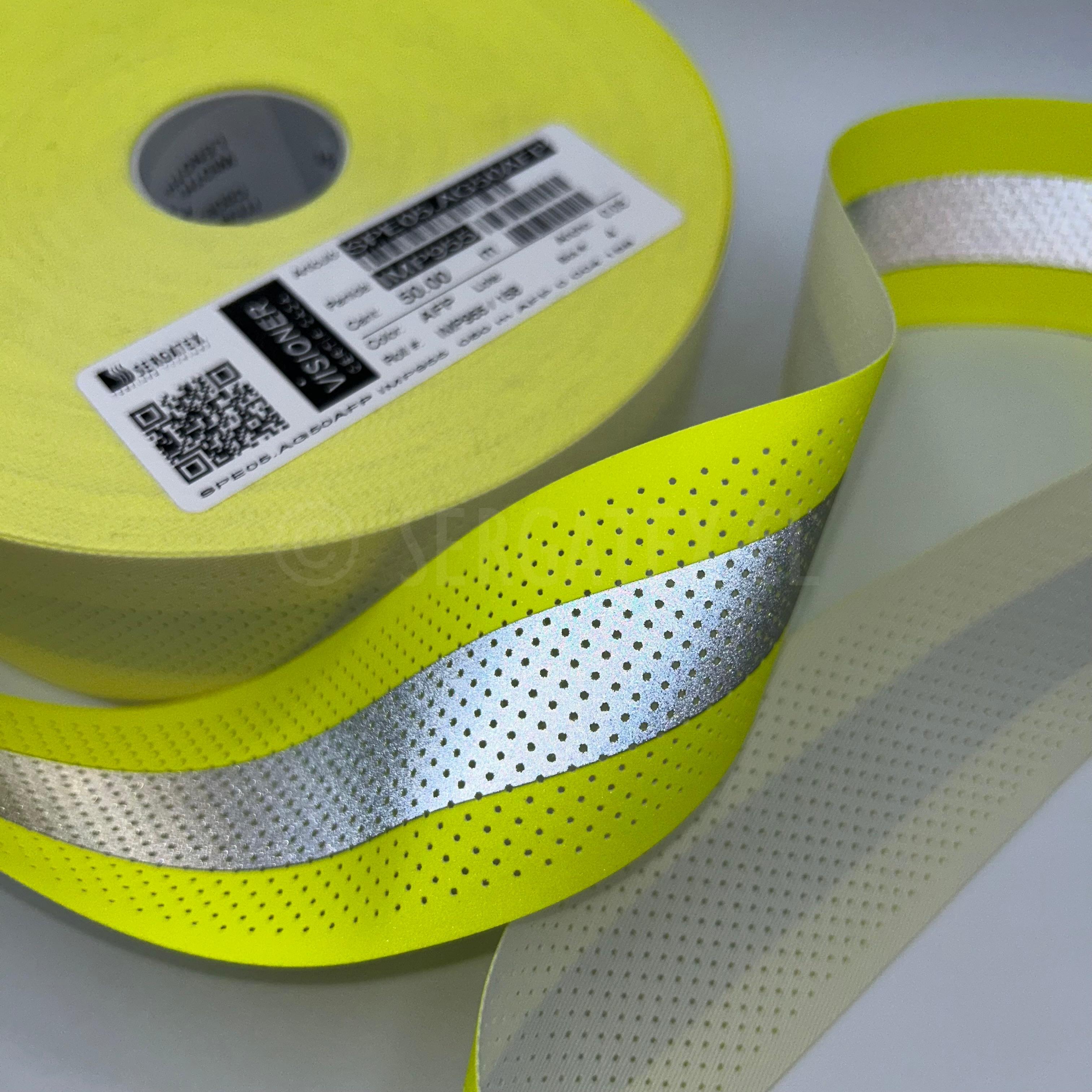 Cinta Reflectiva Amarillo-Gris Antiflama FR Perforada - Image 8