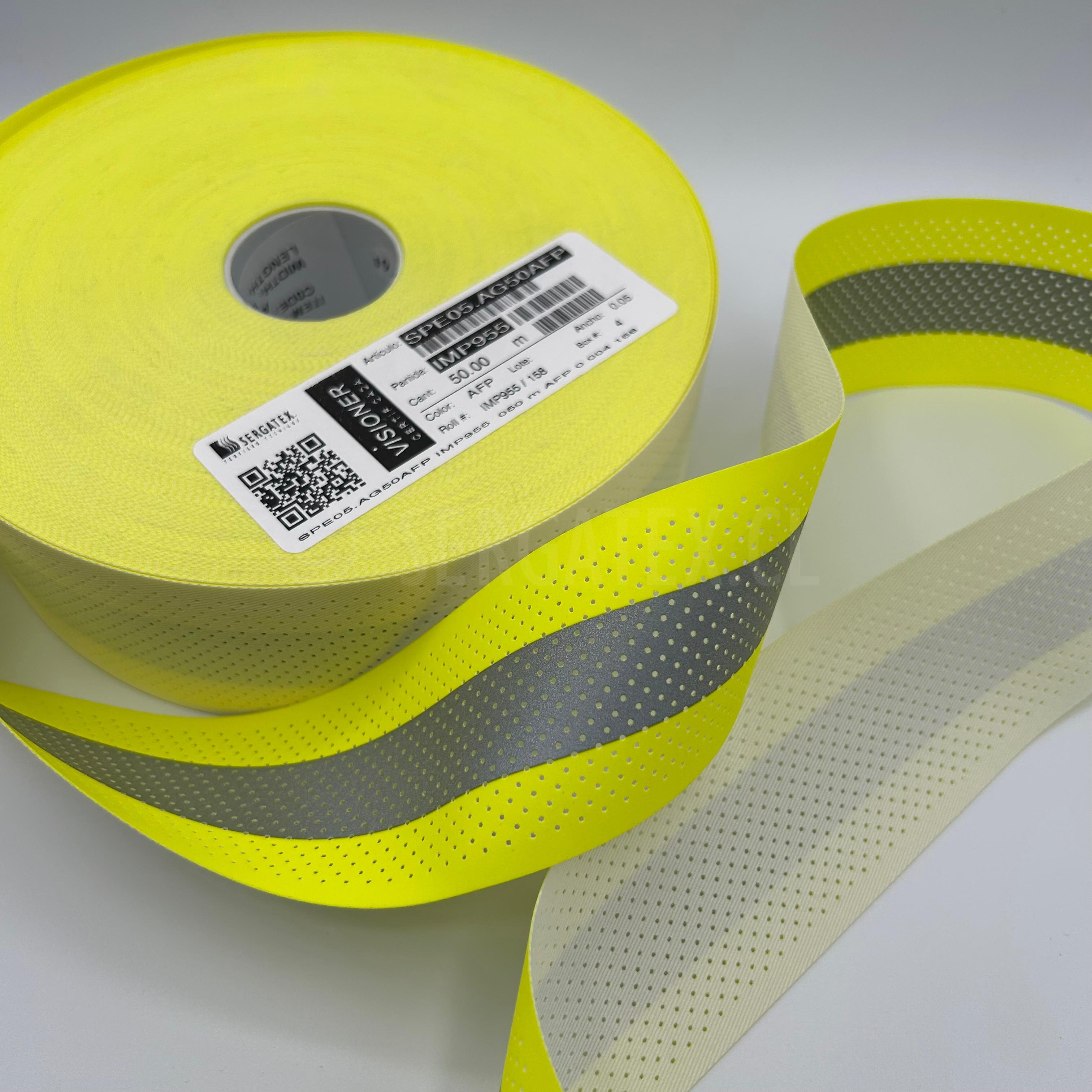 Cinta Reflectiva Amarillo-Gris Antiflama FR Perforada - Image 7